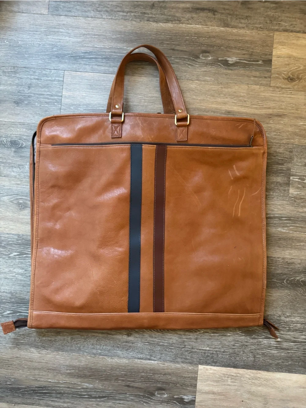 Vintage FH Wadsworth Leather Garment Bag with luxury details